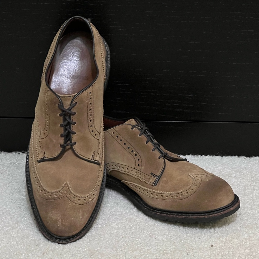 ALLEN EDMONDS tan light brown suede SZ 10